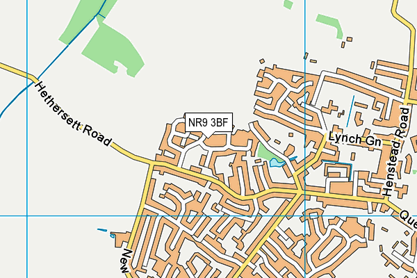 NR9 3BF map - OS VectorMap District (Ordnance Survey)