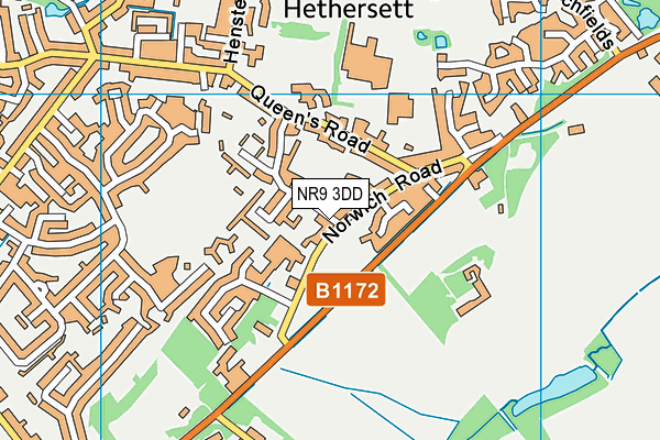 NR9 3DD map - OS VectorMap District (Ordnance Survey)