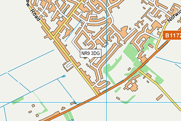 NR9 3DG map - OS VectorMap District (Ordnance Survey)
