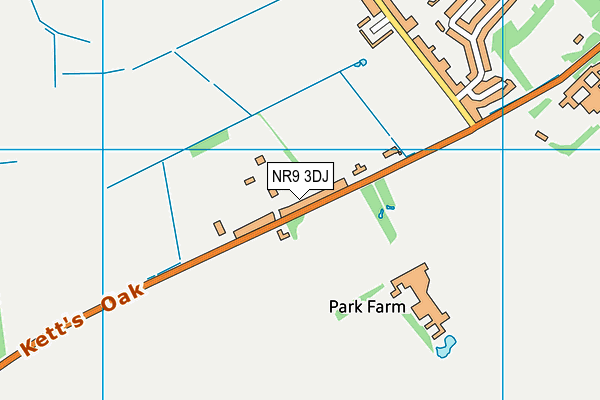 NR9 3DJ map - OS VectorMap District (Ordnance Survey)