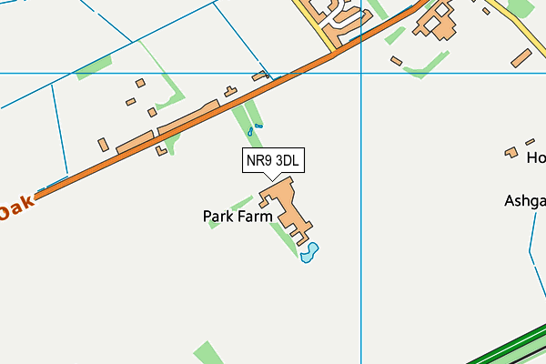 Fitness Express At Park Farm Hotel map (NR9 3DL) - OS VectorMap District (Ordnance Survey)