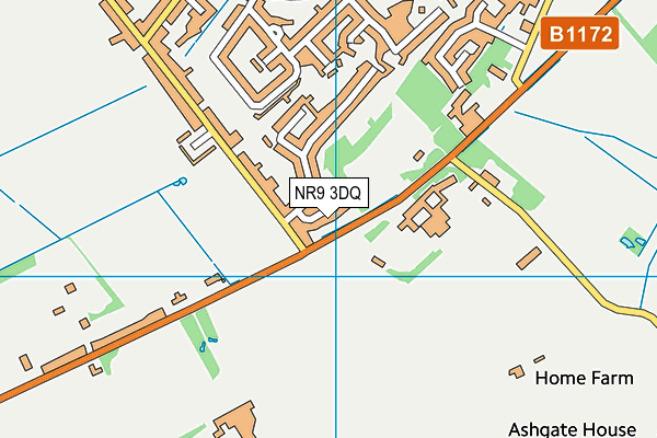 NR9 3DQ map - OS VectorMap District (Ordnance Survey)