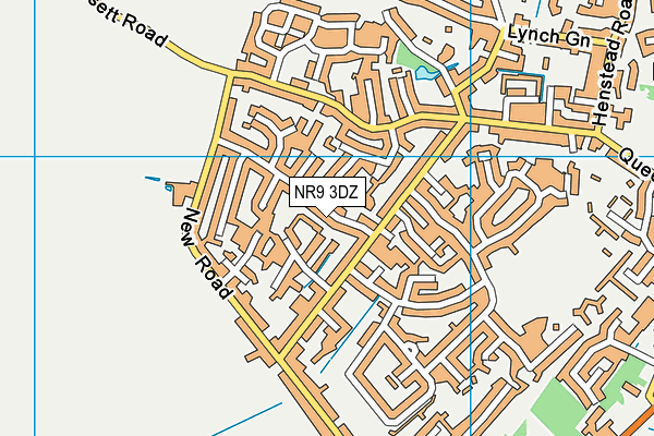 NR9 3DZ map - OS VectorMap District (Ordnance Survey)