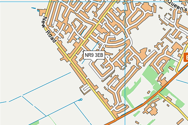 NR9 3EB map - OS VectorMap District (Ordnance Survey)