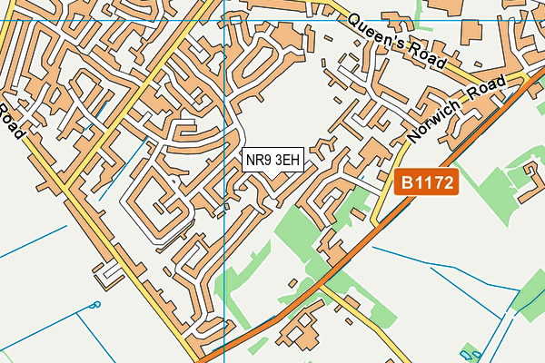 NR9 3EH map - OS VectorMap District (Ordnance Survey)