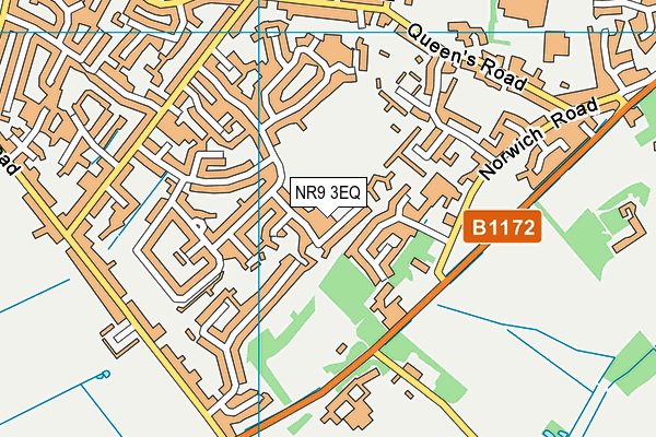 NR9 3EQ map - OS VectorMap District (Ordnance Survey)