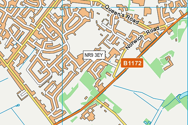 NR9 3EY map - OS VectorMap District (Ordnance Survey)