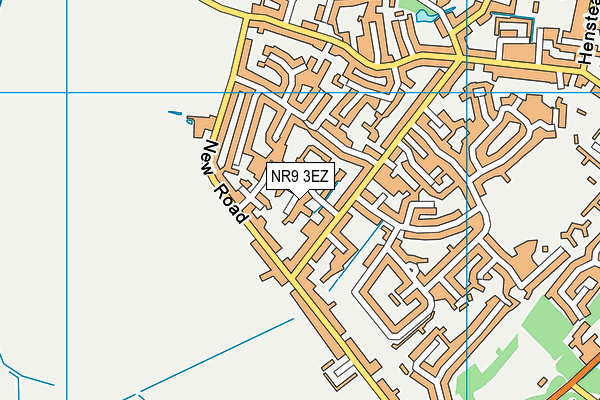 NR9 3EZ map - OS VectorMap District (Ordnance Survey)
