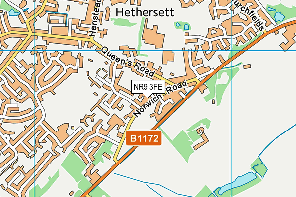 NR9 3FE map - OS VectorMap District (Ordnance Survey)