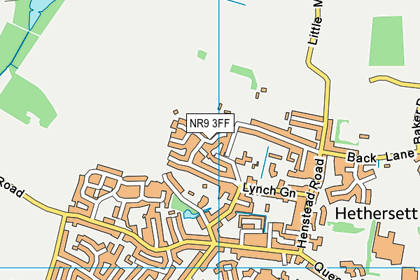NR9 3FF map - OS VectorMap District (Ordnance Survey)