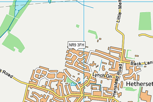 NR9 3FH map - OS VectorMap District (Ordnance Survey)