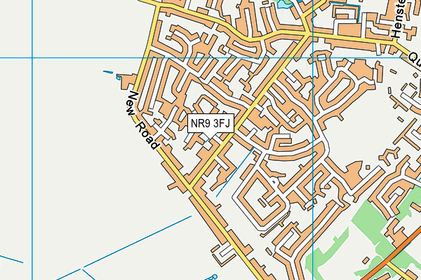 NR9 3FJ map - OS VectorMap District (Ordnance Survey)