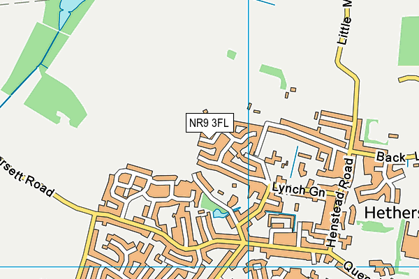 NR9 3FL map - OS VectorMap District (Ordnance Survey)