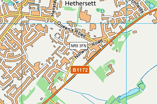 NR9 3FN map - OS VectorMap District (Ordnance Survey)