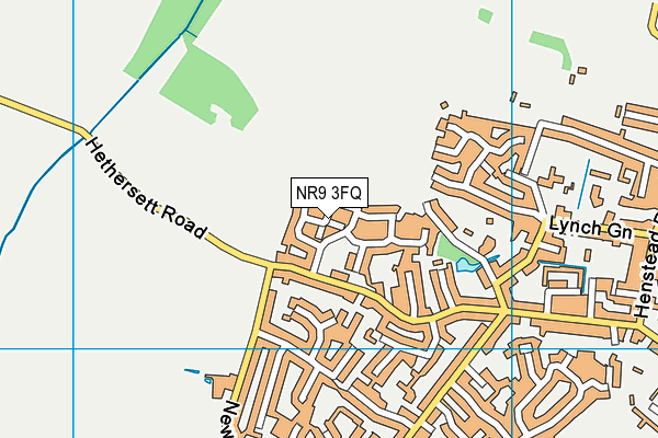 NR9 3FQ map - OS VectorMap District (Ordnance Survey)
