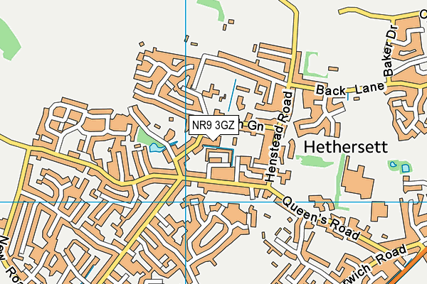 NR9 3GZ map - OS VectorMap District (Ordnance Survey)
