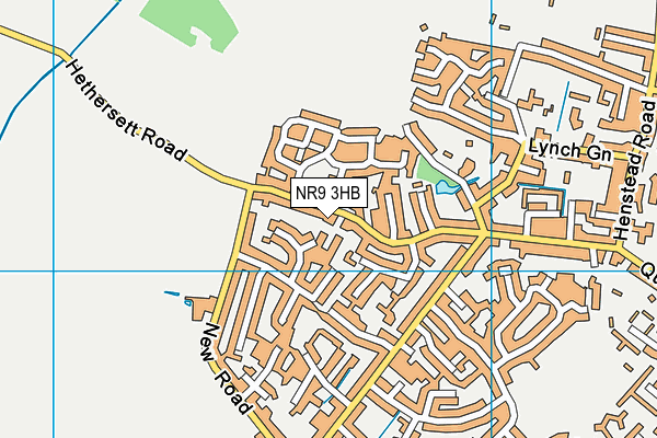 NR9 3HB map - OS VectorMap District (Ordnance Survey)