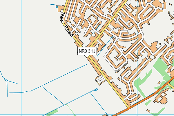 NR9 3HJ map - OS VectorMap District (Ordnance Survey)