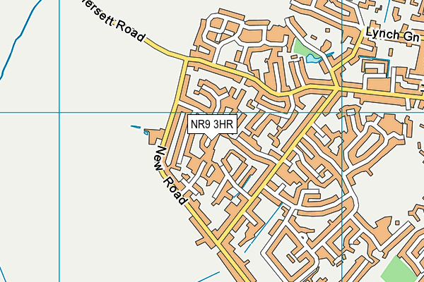 NR9 3HR map - OS VectorMap District (Ordnance Survey)
