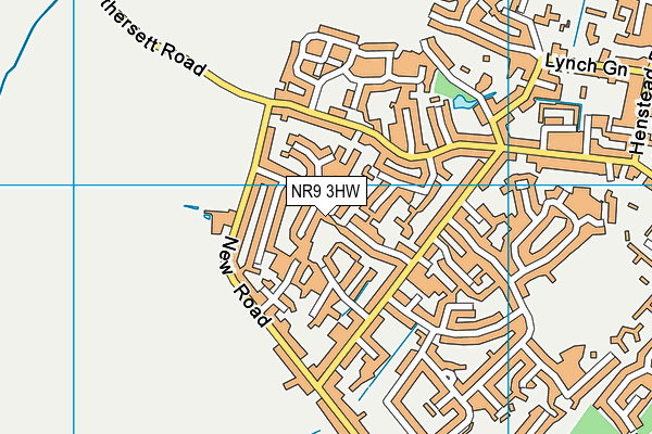 NR9 3HW map - OS VectorMap District (Ordnance Survey)