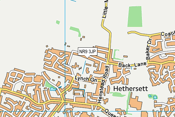 NR9 3JP map - OS VectorMap District (Ordnance Survey)
