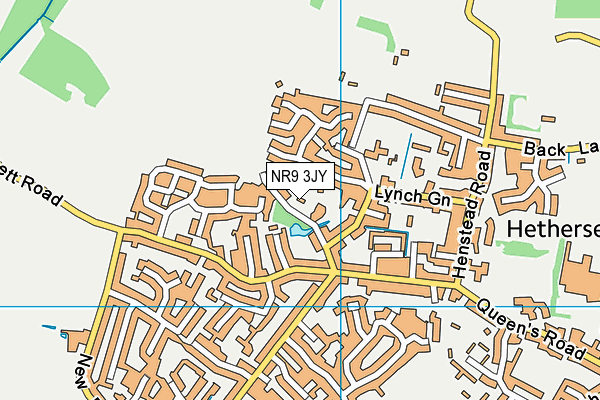 NR9 3JY map - OS VectorMap District (Ordnance Survey)