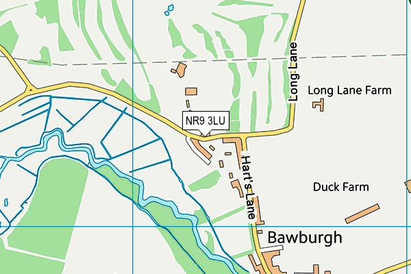 Bawburgh Golf Club map (NR9 3LU) - OS VectorMap District (Ordnance Survey)
