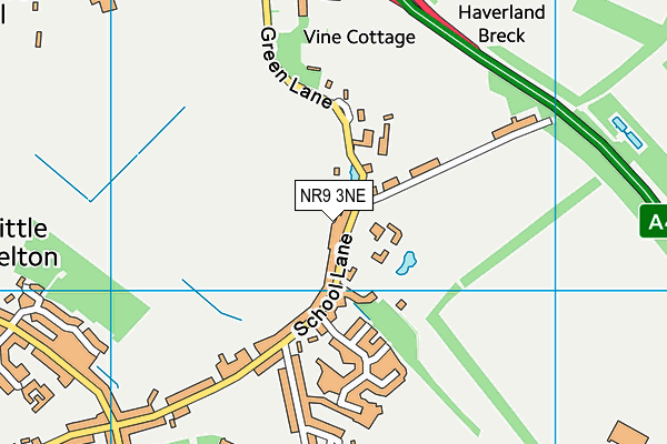 NR9 3NE map - OS VectorMap District (Ordnance Survey)