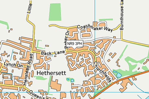 NR9 3PH map - OS VectorMap District (Ordnance Survey)