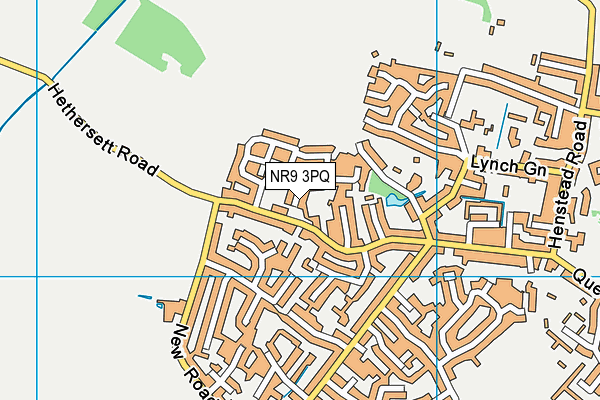 NR9 3PQ map - OS VectorMap District (Ordnance Survey)