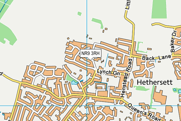 NR9 3RH map - OS VectorMap District (Ordnance Survey)