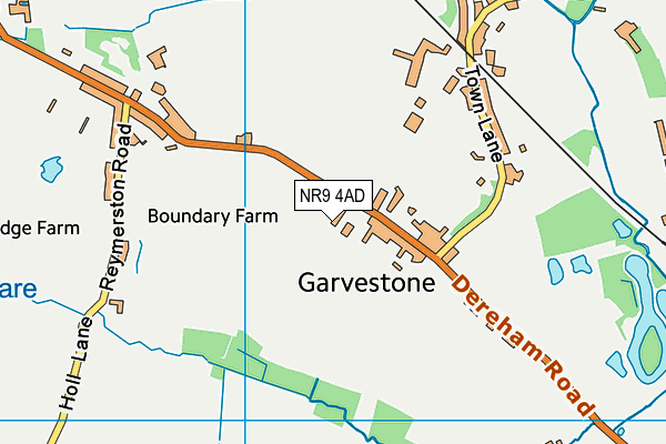 Garvestone Community Primary School map (NR9 4AD) - OS VectorMap District (Ordnance Survey)