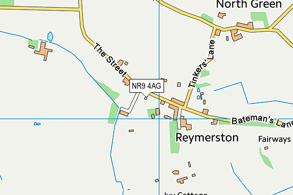 NR9 4AG map - OS VectorMap District (Ordnance Survey)