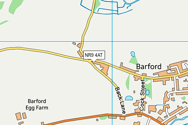 NR9 4AT map - OS VectorMap District (Ordnance Survey)