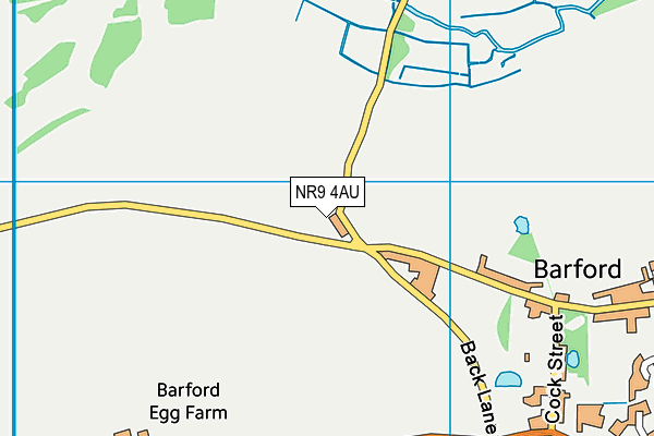 NR9 4AU map - OS VectorMap District (Ordnance Survey)