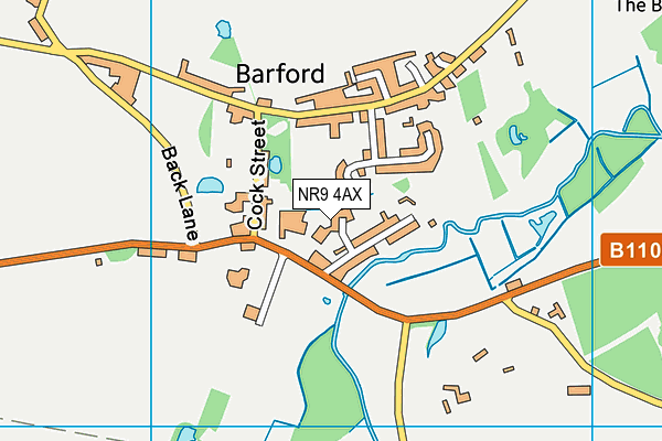 NR9 4AX map - OS VectorMap District (Ordnance Survey)