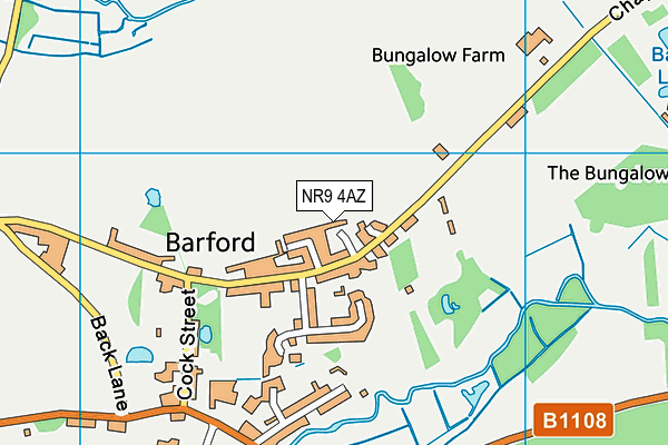 NR9 4AZ map - OS VectorMap District (Ordnance Survey)