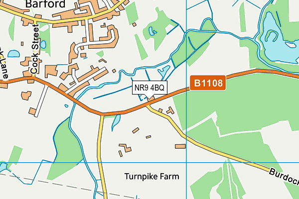 NR9 4BQ map - OS VectorMap District (Ordnance Survey)