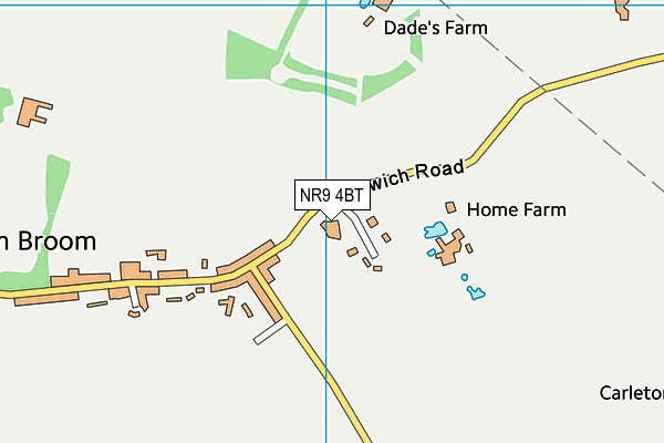 NR9 4BT map - OS VectorMap District (Ordnance Survey)