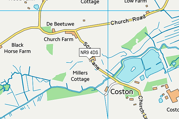 NR9 4DS map - OS VectorMap District (Ordnance Survey)