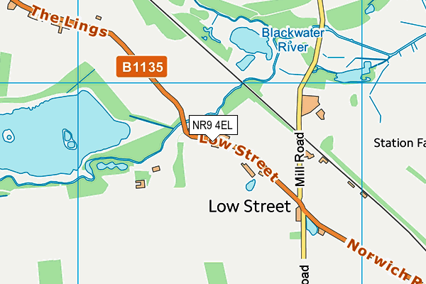 NR9 4EL map - OS VectorMap District (Ordnance Survey)