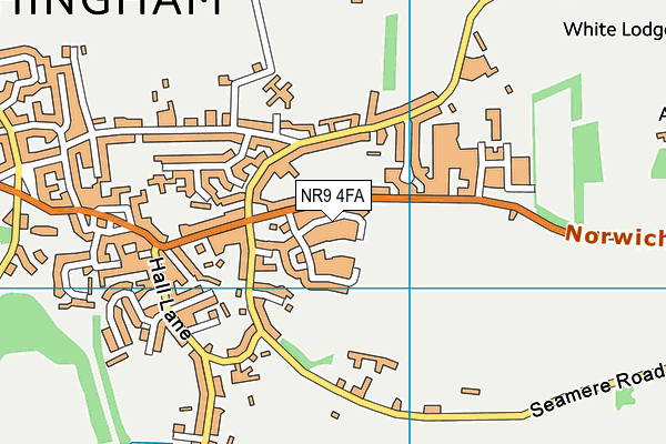 NR9 4FA map - OS VectorMap District (Ordnance Survey)
