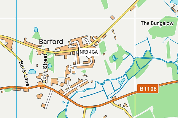 NR9 4GA map - OS VectorMap District (Ordnance Survey)