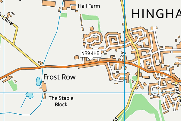 NR9 4HE map - OS VectorMap District (Ordnance Survey)