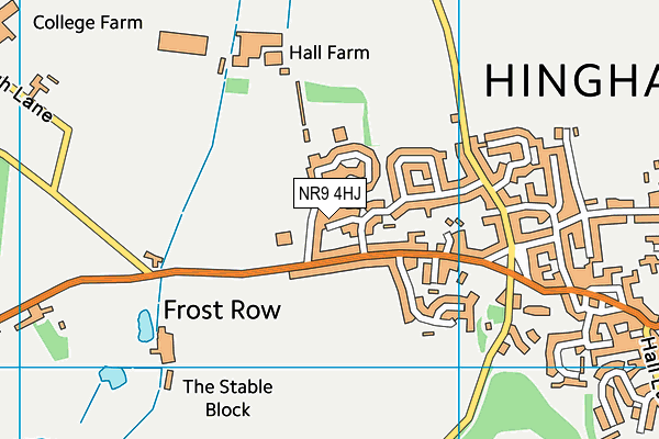 NR9 4HJ map - OS VectorMap District (Ordnance Survey)