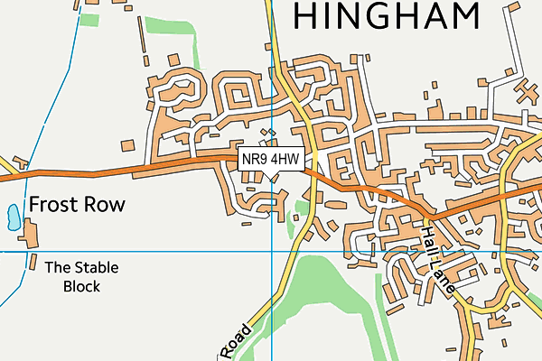 NR9 4HW map - OS VectorMap District (Ordnance Survey)