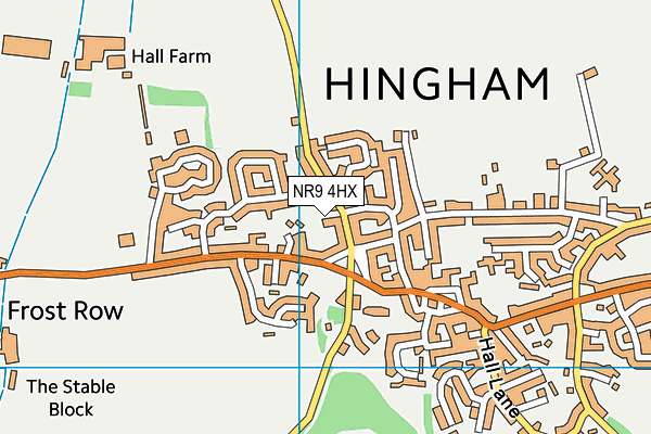 NR9 4HX map - OS VectorMap District (Ordnance Survey)