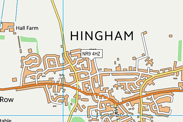 NR9 4HZ map - OS VectorMap District (Ordnance Survey)