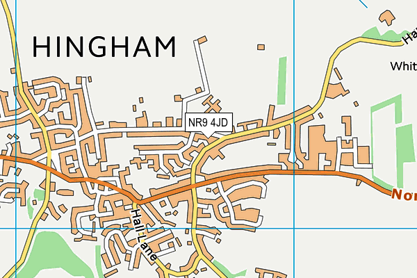 NR9 4JD map - OS VectorMap District (Ordnance Survey)