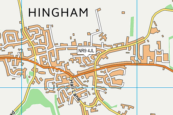 NR9 4JL map - OS VectorMap District (Ordnance Survey)